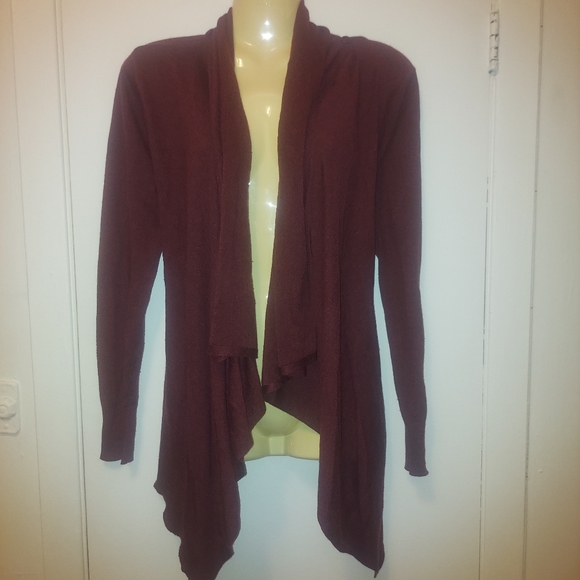 Tobi Burgundy Cardigan Wrap Sweater size M/L - Picture 2 of 8